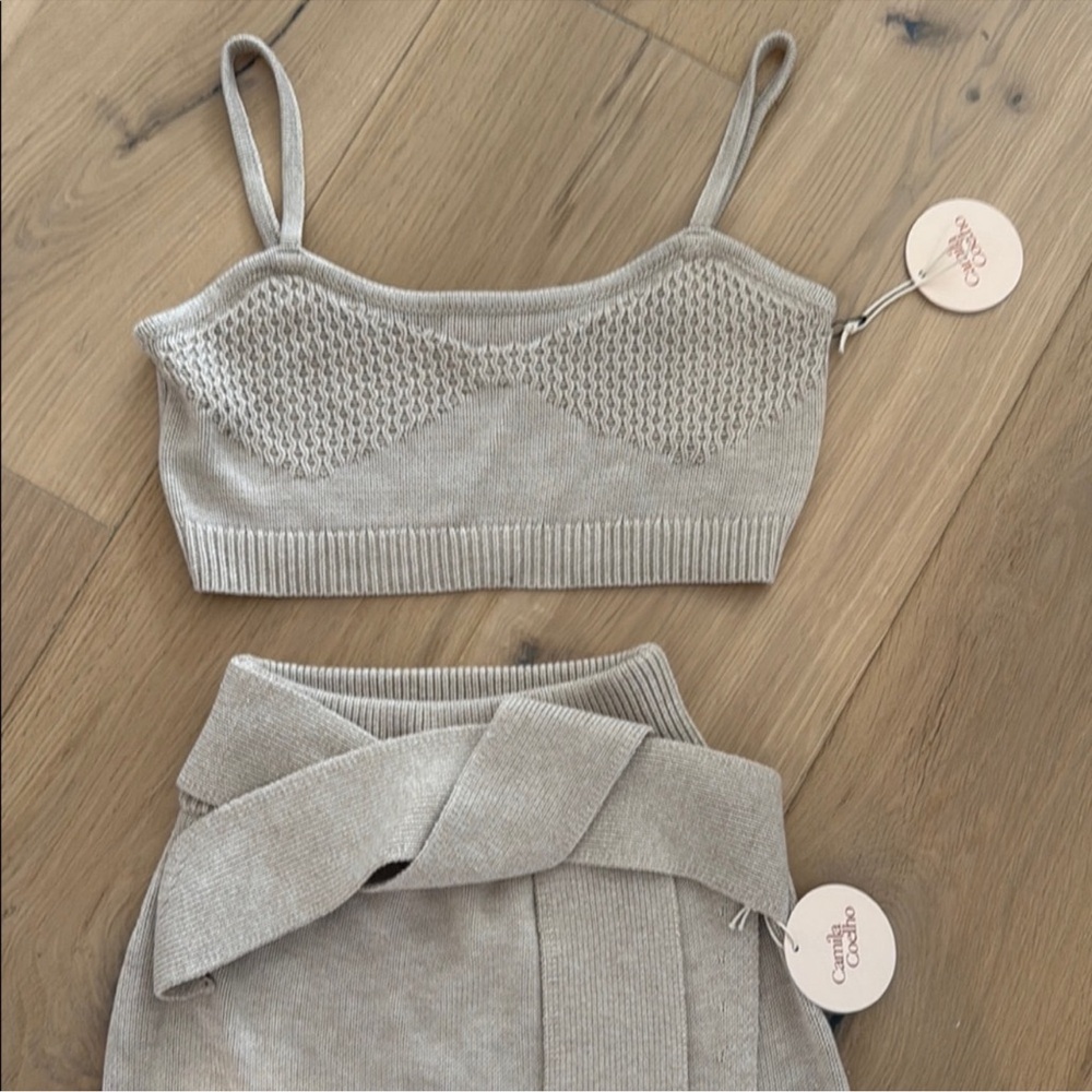 Camilla Prado Knit Two-Piece Set - Light Taupe